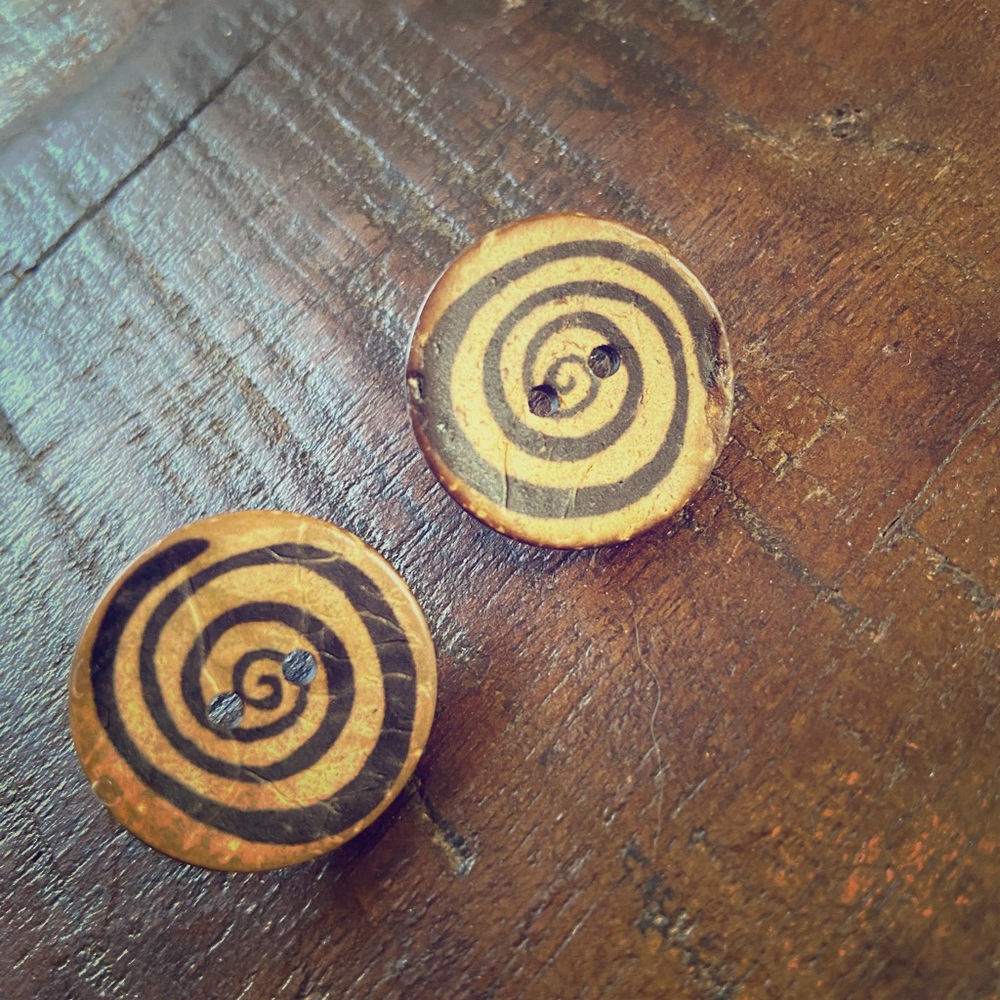 Handmade button stud earrings